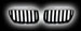 Декоративная решетка радиатора BMW X5 '03 черная/хром