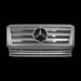 Декоративная решетка радиатора MB W463 G-Class c логотипом серебрянный хром